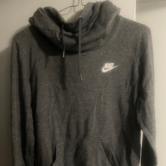 Women's Extra Small Grey Nike Scoopneck Hoodie - Picture 1 of 3